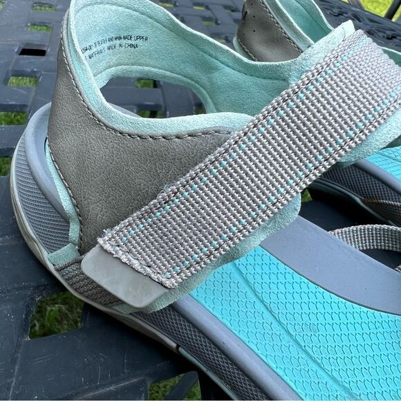 Baretraps Sonya Gray Teal Women’s Sandals Size 8M Hook Loop Sandals - Picture 3 of 13